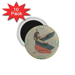 Egyptian Woman Wings Design 1.75  Magnets (10 pack) 