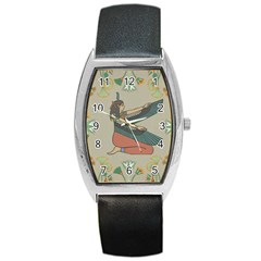 Egyptian Woman Wings Design Barrel Style Metal Watch by Sapixe