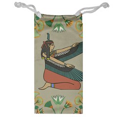 Egyptian Woman Wings Design Jewelry Bag by Sapixe