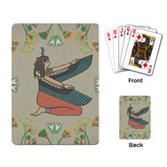 Egyptian Woman Wings Design Playing Cards Single Design