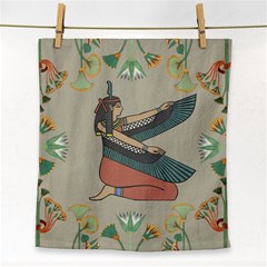 Egyptian Woman Wings Design Face Towel