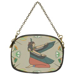 Egyptian Woman Wings Design Chain Purse (One Side)