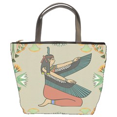 Egyptian Woman Wings Design Bucket Bag by Sapixe