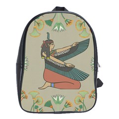 Egyptian Woman Wings Design School Bag (large) by Sapixe