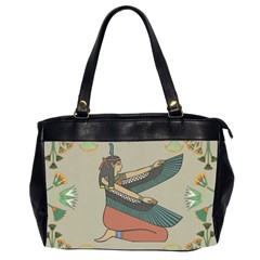 Egyptian Woman Wings Design Oversize Office Handbag (2 Sides)