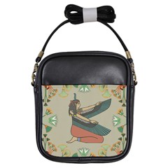 Egyptian Woman Wings Design Girls Sling Bag