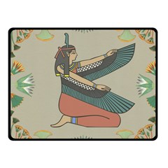 Egyptian Woman Wings Design Fleece Blanket (Small)