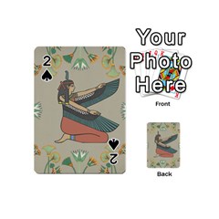 Egyptian Woman Wings Design Playing Cards Double Sided (Mini)