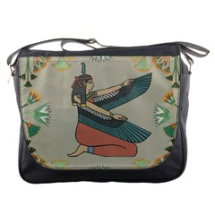 Egyptian Woman Wings Design Messenger Bag by Sapixe