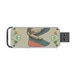 Egyptian Woman Wings Design Portable USB Flash (Two Sides) Front