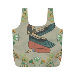 Egyptian Woman Wings Design Full Print Recycle Bag (M)