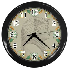 Pharaoh Egyptian Design Man King Wall Clock (black) by Sapixe