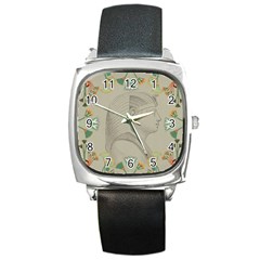 Pharaoh Egyptian Design Man King Square Metal Watch by Sapixe