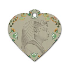 Pharaoh Egyptian Design Man King Dog Tag Heart (one Side) by Sapixe