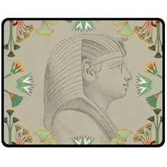 Pharaoh Egyptian Design Man King Fleece Blanket (medium)  by Sapixe