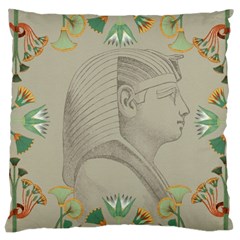 Pharaoh Egyptian Design Man King Large Cushion Case (one Side) by Sapixe