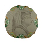 Pharaoh Egyptian Design Man King Standard 15  Premium Round Cushions Front