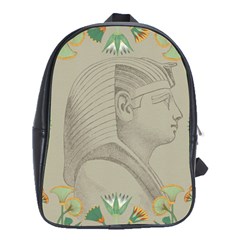 Pharaoh Egyptian Design Man King School Bag (xl) by Sapixe