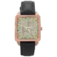 Pharaoh Egyptian Design Man King Rose Gold Leather Watch  by Sapixe