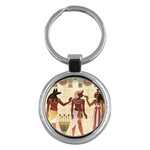 Egyptian Design Man Woman Priest Key Chain (Round) Front