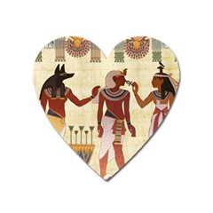 Egyptian Design Man Woman Priest Heart Magnet by Sapixe