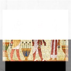 Egyptian Design Man Woman Priest Rectangular Jigsaw Puzzl by Sapixe