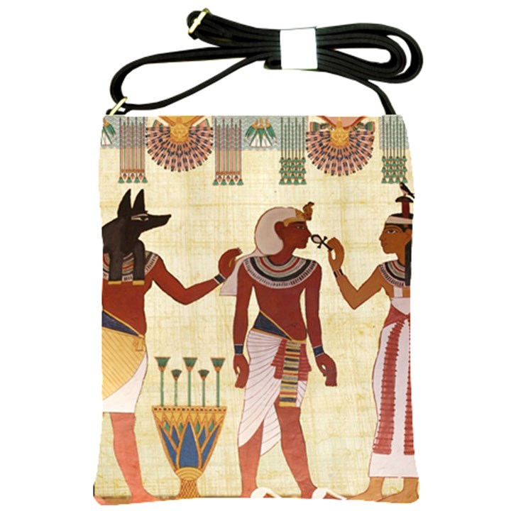 Egyptian Design Man Woman Priest Shoulder Sling Bag