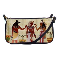 Egyptian Design Man Woman Priest Shoulder Clutch Bag by Sapixe