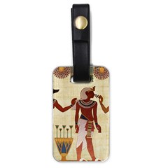 Egyptian Design Man Woman Priest Luggage Tag (one Side) by Sapixe