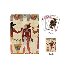 Egyptian Design Man Woman Priest Playing Cards (mini) by Sapixe