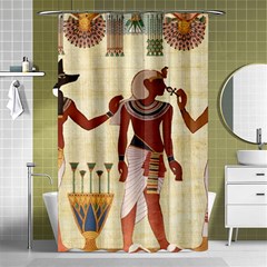 Egyptian Design Man Woman Priest Shower Curtain 48  X 72  (small)  by Sapixe