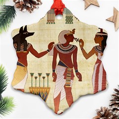 Egyptian Design Man Woman Priest Ornament (snowflake) by Sapixe