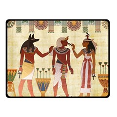 Egyptian Design Man Woman Priest Double Sided Fleece Blanket (small)  by Sapixe