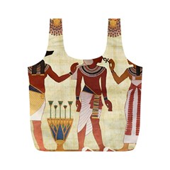 Egyptian Design Man Woman Priest Full Print Recycle Bag (m) by Sapixe