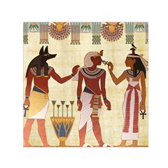 Egyptian Design Man Woman Priest Small Satin Scarf (square) by Sapixe