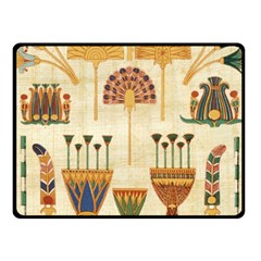 Egyptian Paper Papyrus Hieroglyphs Fleece Blanket (small) by Sapixe