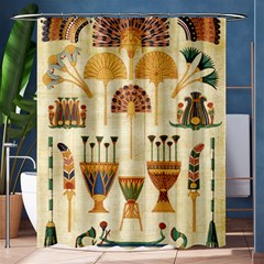 Egyptian Paper Papyrus Hieroglyphs Shower Curtain 60  X 72  (medium)  by Sapixe