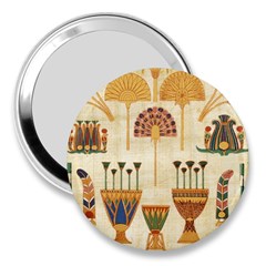 Egyptian Paper Papyrus Hieroglyphs 3  Handbag Mirrors by Sapixe