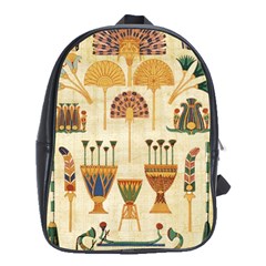 Egyptian Paper Papyrus Hieroglyphs School Bag (xl) by Sapixe