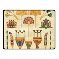 Egyptian Paper Papyrus Hieroglyphs Double Sided Fleece Blanket (small)  by Sapixe