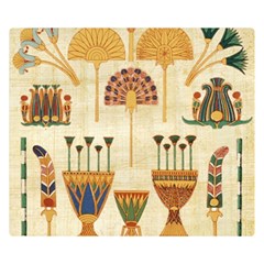 Egyptian Paper Papyrus Hieroglyphs Double Sided Flano Blanket (small)  by Sapixe