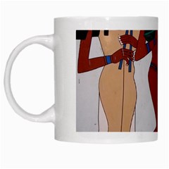 Egypt Fresco Mural Decoration White Mugs by Sapixe