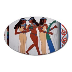 Egypt Fresco Mural Decoration Oval Magnet by Sapixe