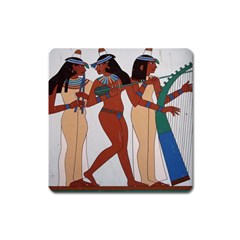 Egypt Fresco Mural Decoration Square Magnet by Sapixe