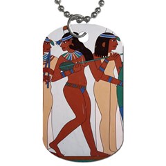 Egypt Fresco Mural Decoration Dog Tag (two Sides) by Sapixe