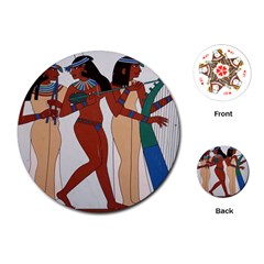 Egypt Fresco Mural Decoration Playing Cards (round) by Sapixe