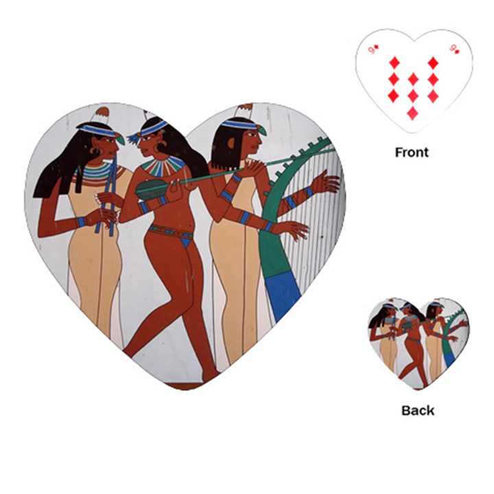 Egypt Fresco Mural Decoration Playing Cards (Heart)