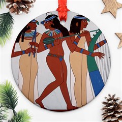 Egypt Fresco Mural Decoration Round Ornament (two Sides) by Sapixe