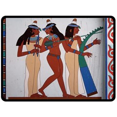 Egypt Fresco Mural Decoration Fleece Blanket (large)  by Sapixe