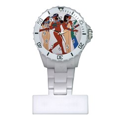 Egypt Fresco Mural Decoration Plastic Nurses Watch by Sapixe